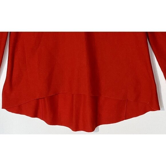 Eileen Fisher Red 100% Organic Cotton Peru Lava Long Sleeve Tunic Sweater - Picture 7 of 10